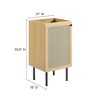 Modway Chaucer 18" Bathroom Vanity Cabinet – Rustic Slatted Door Sink Base with Open Shelf (Sink Basin Not Included) - 2 of 4