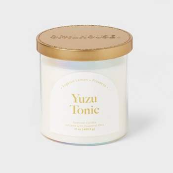 2-Wick 15oz Glass Jar Candle with Iridescent Sleeve Yuzu Tonic - Opalhouse™