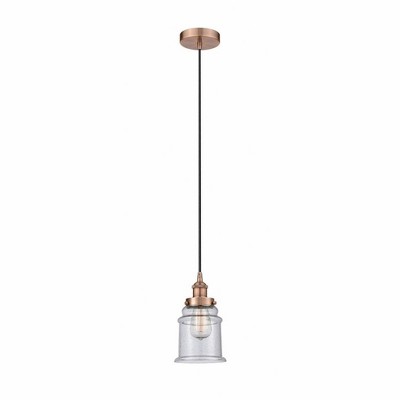 Canton - 1 Light Mini Pendant In Industrial Style-11 Inches Tall and 6 Inches Wide