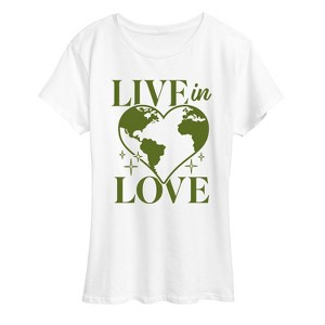 Women's - Instant Message - Live In Love Short Sleeve Graphic T-Shirt - 1 of 4