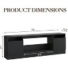 Garvee 70"TV Stand with Storage Cabinet, Fits TVs up to 75", Compatible with 36" Electric Fireplace(Fireplace Not Included) - 3 of 4