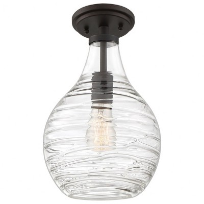 Quoizel Lighting Genie 1 - Light Semi-Flush Mount in  Old Bronze