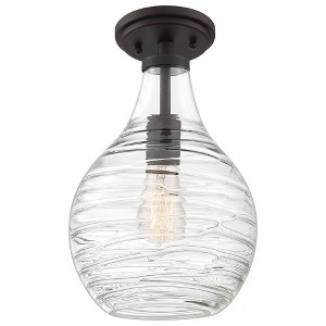 Quoizel Lighting Genie 1 - Light Semi-Flush Mount in  Old Bronze - 1 of 2