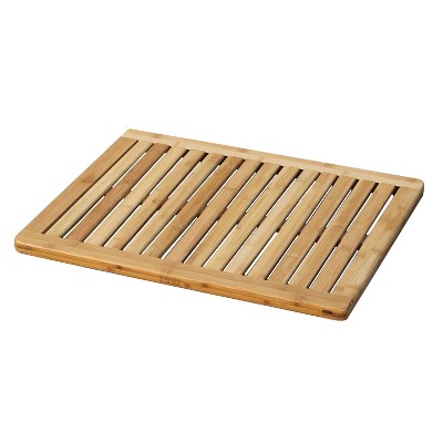 Oceanstar Bamboo Floor and Bath Mat with Non-Slip Rubber Feet
