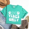 Simply Sage Market S.W.Smiley Good Vibes Only Smiley Face Garment Dyed Tee - 3 of 4