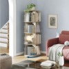 4-Tier Rotating Corner Bookshelf Tower, 360° Spinning Vertical Bookcase Storage Rack for Small Spaces - 4 of 4