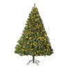 9Ft Christmas Tree with LED Lights, Realistic Spruce Artificial Xmas Tree, Metal Hinges and Collapsible Stand, Full Holiday Tree for Home, Party - 4 of 4