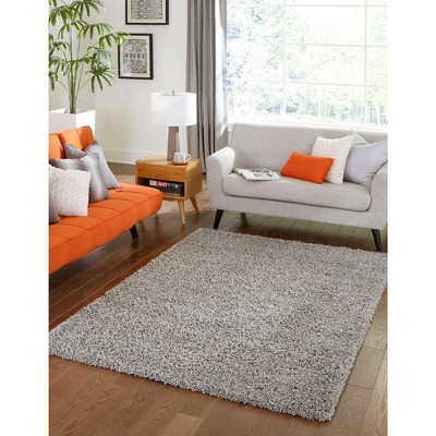 Cloud Gray Luxe Shag Rectangular Rug 8' x 10' - Easy Care & Stain-resistant