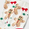 Kid's Gingerbread Man Christmas Crew Socks - Ivory/Red/Tan 2-5 - 3 of 3