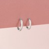 Girl's Classic 3mm Polished Huggie Hoop Sterling Silver Earrings - In Season Jewelry - 4 of 4