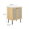 Modway Chaucer 24" Bathroom Vanity Cabinet – Modern Farmhouse Sink Base with Slatted Door and Storage Shelf - 2 of 4