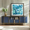 SinCiDo Luxury 70" Fluted TV Stand, Modern TV Console for TVs Up to 80 inches, Faux Marble Top & Curved Design - 3 of 4