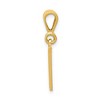 Black Bow Jewelry 14k Yellow Gold, Ashley Collection, Textured Initial V Pendant - 2 of 4