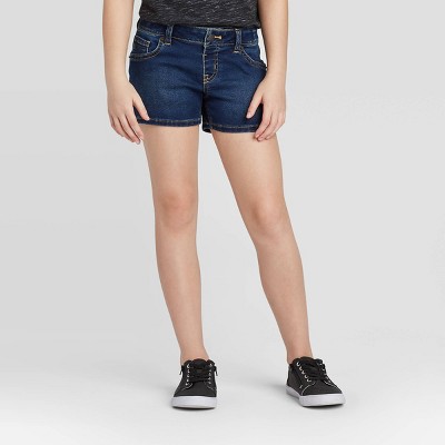 dark wash denim shorts