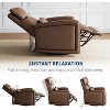 Manual Recliner Chair - 360° Swivel Rocker with Adjustable Backrest & Footrest, Simulated Leather Reclining Armchair - 3 of 4