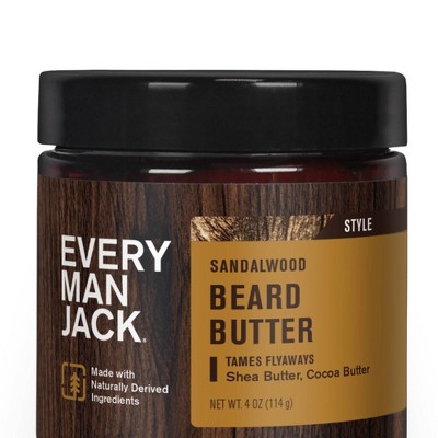 Every Man Jack Men&#39;s Moisturizing Beard Butter with Cocoa Butter and Shea Butter - Sandalwood - 4oz