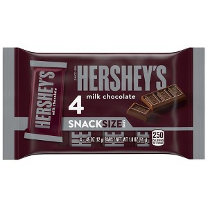 HERSHEY'S Milk Chocolate Snack Size Bars, Candy, 1.8oz - 1 of 1