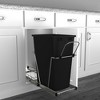 Rev-A-Shelf RV-12KD Series 35-Quart Kitchen Cabinet Pull-Out Waste Container with Rear Storage and Chrome-Plated Wire Bottom Mount - 2 of 4
