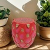 Vynxaria 13.4" Oversized Dragon Fruit Stool, Resin Multi-Purpose Stool/Side Table/Plant Stand - Indoor Outdoor Home Garden Decor - 3 of 4