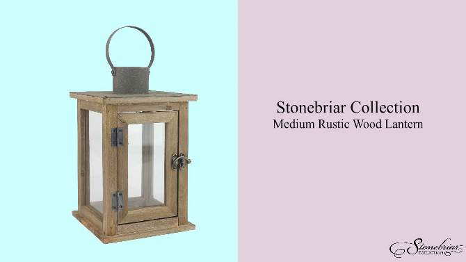 Stonebriar Rustic Wooden Candle Holder Lantern - CKK Home Decor, 2 of 10, play video