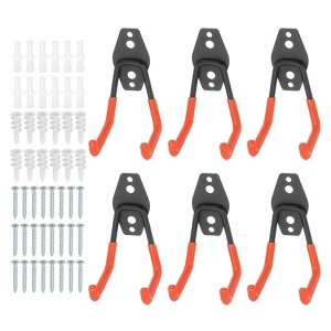 Unique Bargains Heavy Duty Hanging Ladder Bike Garage Storage Utility Hooks 6 Pcs - 1 of 4