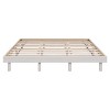 Modern Full-Size Floating Platform Bed Frame in Grey Color Scheme - 2 of 4