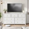Coolmee Modern Wide Drawer Dresser with Storage, Wooden Closet Dressers Chest of Drawers Freestanding for Bedroom, Nursery, Living Room - 4 of 4
