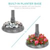 Best Choice Products Solar Outdoor Bird Bath Pedestal Fountain Garden Decoration w/ Fillable Planter Base - 4 of 4
