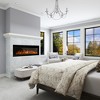 CLIHOME Black Recessed/Wall-Mounted Electric Fireplace with 12-Flame Colors, Heater, Remote Control, Logs and Crystals - 4 of 4