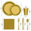 Crown Display 350 Piece Color Disposable Plastic Dinnerware party set- Serves 50 - 4 of 4