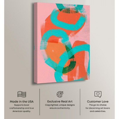 Candy Chain Modern Abstract Geometric Canvas Wall Art, 15" x 10"