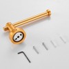 DOMETOUR Toilet Paper Holder Brushed Gold Thicken Space Aluminum Toilet Roll Holder for Bathroom, Kitchen, Washroom Wall Mount - 3 of 4