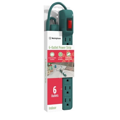 Westinghouse 28025 6-Outlet Grounded Power Strip with 2.5 Foot Cord