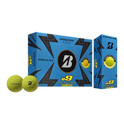 Bridgestone e9 Long Drive Optic 2023 Golf Balls - 1 Dozen Yellow