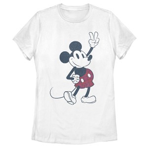 Women's Mickey & Friends Plaid Mickey Mouse Retro T-Shirt - 1 of 4