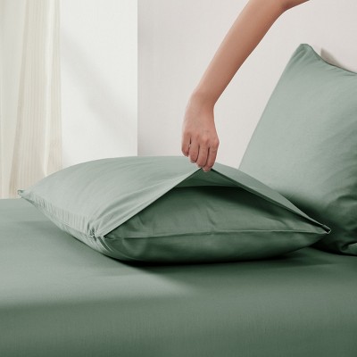 Sage Green Twin XL Cotton Sateen Sheet Set