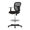 Riviera Drafting Chair - Black: Mesh Back, Adjustable Height, Footring, Home Office & Studio Comfort - 3 of 4