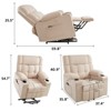 Large Power Lift Recliner Chairs for Elderly,Cupholder,Remote Control,Side Pockets - 3 of 4