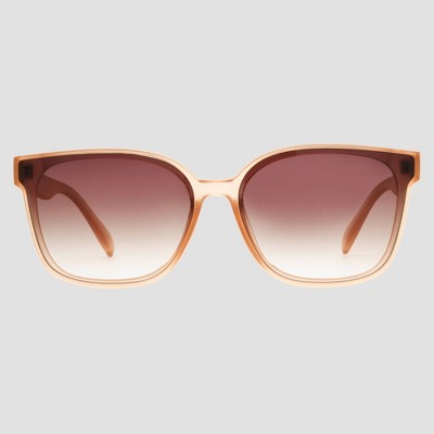 Women's Shiny Plastic Rectangle Sunglasses with Gradient Lenses - Universal Thread Pink Tort - image 3