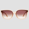 Women's Shiny Plastic Rectangle Sunglasses with Gradient Lenses - Universal Thread™ Pink Tort - 3 of 4