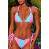 Moda Minx Sweet Like Candy 'Bubblegum' Contrast Double Strap Triangle Crystal Bikini Top - 4 of 4