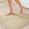 100% Cotton Solid Heavy Weight Fabric Reversible Bath Rug, Premium Touch Quick-Dry Plush Bath Rug for Indoor Use - 2 of 4