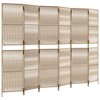 vidaXL Room Divider 6 Panels Beige Poly Rattan - 2 of 4