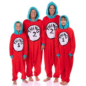 Seven Times Six Dr. Seuss Thing 1 & Thing 2 Character Kigurumi Onesie Pajama - 1 of 4