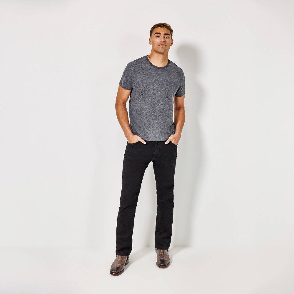 Wrangler Men's Regular Fit Straight Jeans - Black Wash 30x30