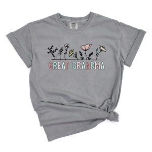 Simply Sage Market Great Grandma Flowers Garment Dyed Tee - 1 of 4