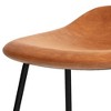 Set of 2 Kempton Counter Height Stool Camel Brown - WyndenHall: Upholstered, Foam Padded, Metal Frame - 3 of 4