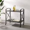 Kaplan Outdoor Steel Bar Cart Bronze - Crosley - 2 of 4