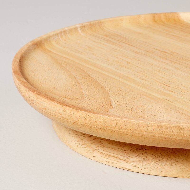 Wooden Pedestal Lazy Susan Natural - Hearth & Hand™ with Magnolia, 4 of 5