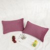 PiccoCasa Faux Fur Micro Plush Solid Plaid Sofa Throw Pillow Cover 2 Pcs 12" x 20" - 3 of 4
